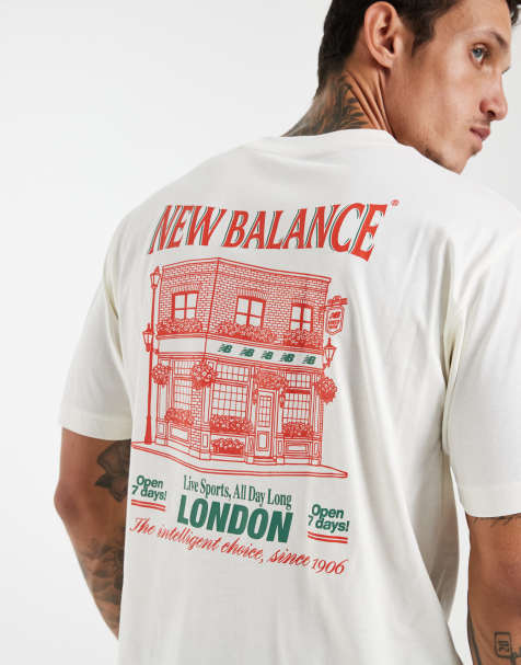 New Balance grab a bite London grafisk T-shirt i hvid - view 1