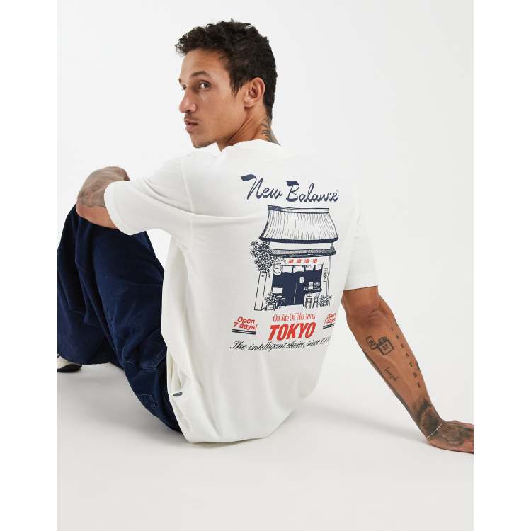 New Balance grab a bite Tokyo graphic t-shirt in white | ASOS