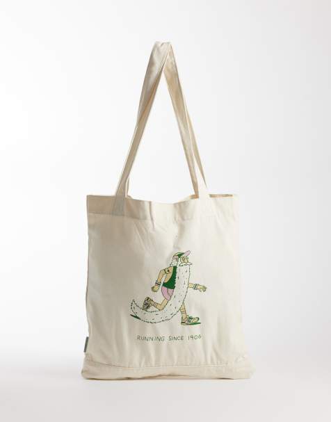 New Balance graphic tote bag in off-white - view 1