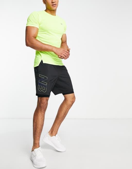 Afleiden Jong Aardewerk New Balance - Hardloop-T-shirt in hi-vis geel | ASOS