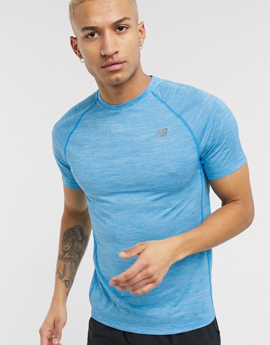 New Balance - Hardlopen - Tenacity - T-shirt met logo in blauw