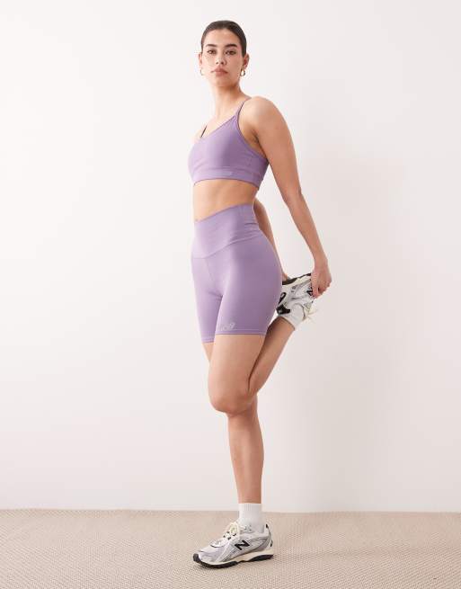 New Balance - Harmony - 6 inch short met hoge taille in paars, 2 van 5