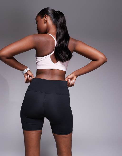 New Balance Harmony high rise short in black, 3 of 5