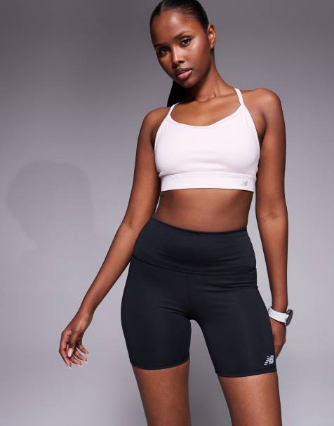 New Balance Harmony high rise shorts in black - view 1