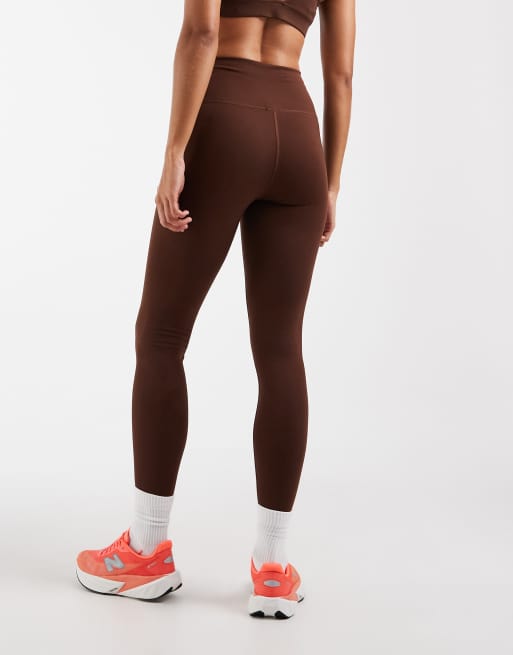 New Balance – Harmony – Mörkbruna leggings med hög midja, 25 tum, 3 av 5