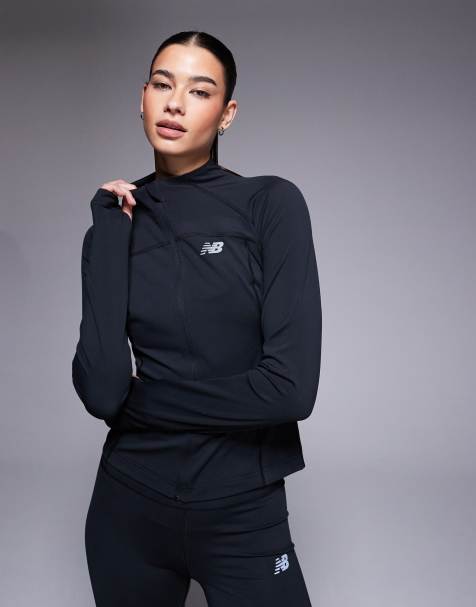 New Balance – Harmony – Svart figursydd jacka med dragkedja - view 1