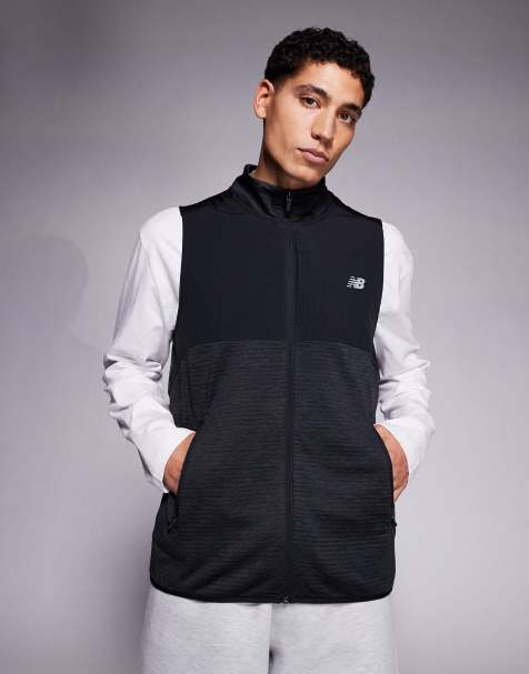 New Balance heat grid vest in black - view 1