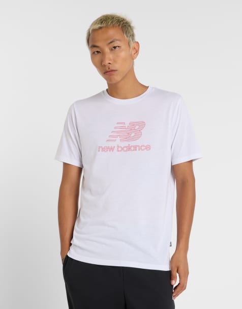 New Balance Heathertech logo t-shirt in white - view 1