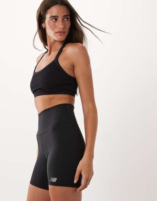 New Balance high rise 6 inch legging shorts in black, 2 of 5