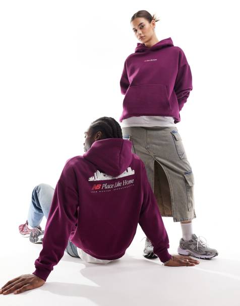 New Balance - Home Again - Unisex - Bordeaux hættetrøje - Kun hos ASOS - view 1