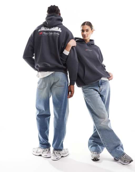 New Balance - Home Again - Unisex - Sort hættetrøje - Kun hos ASOS