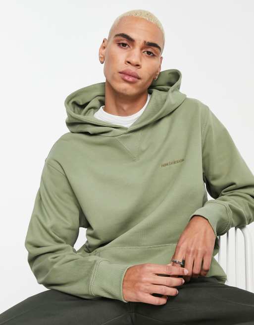 New Balance - Hættetrøje med logo i forvasket khakigrøn, 4 af 4