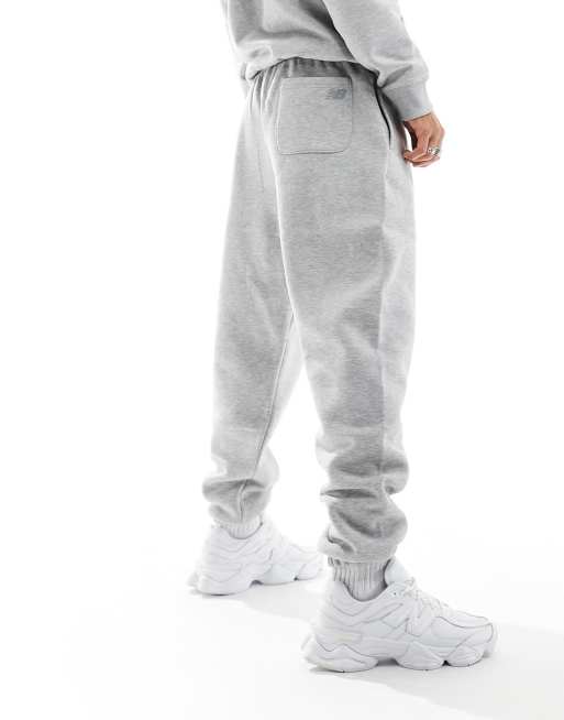 New Balance Iconic collegiate fleece jogger in grey, 2 of 5