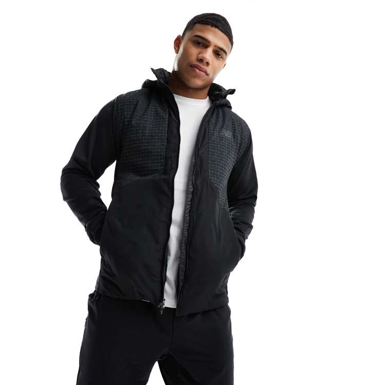 New Balance Impact run luminous heat jacket in black