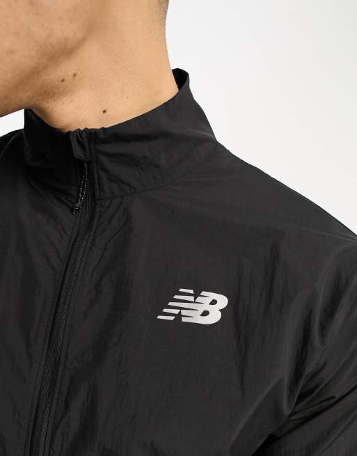 New Balance Impact Run packable jacket in black