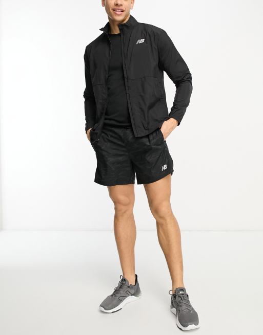 New Balance Impact Run packable jacket in black