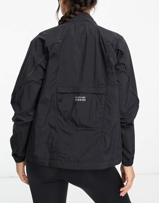 New Balance Impact Run packable jacket in black