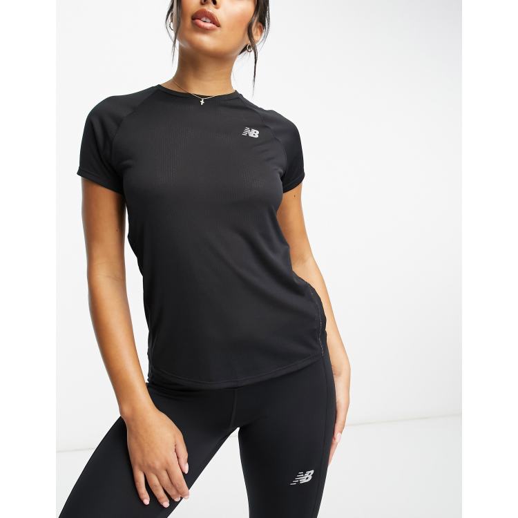 New Balance Impact Run short sleeve t-shirt in black