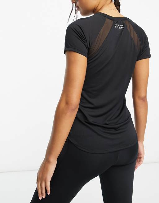 New Balance Impact Run short sleeve t-shirt in black