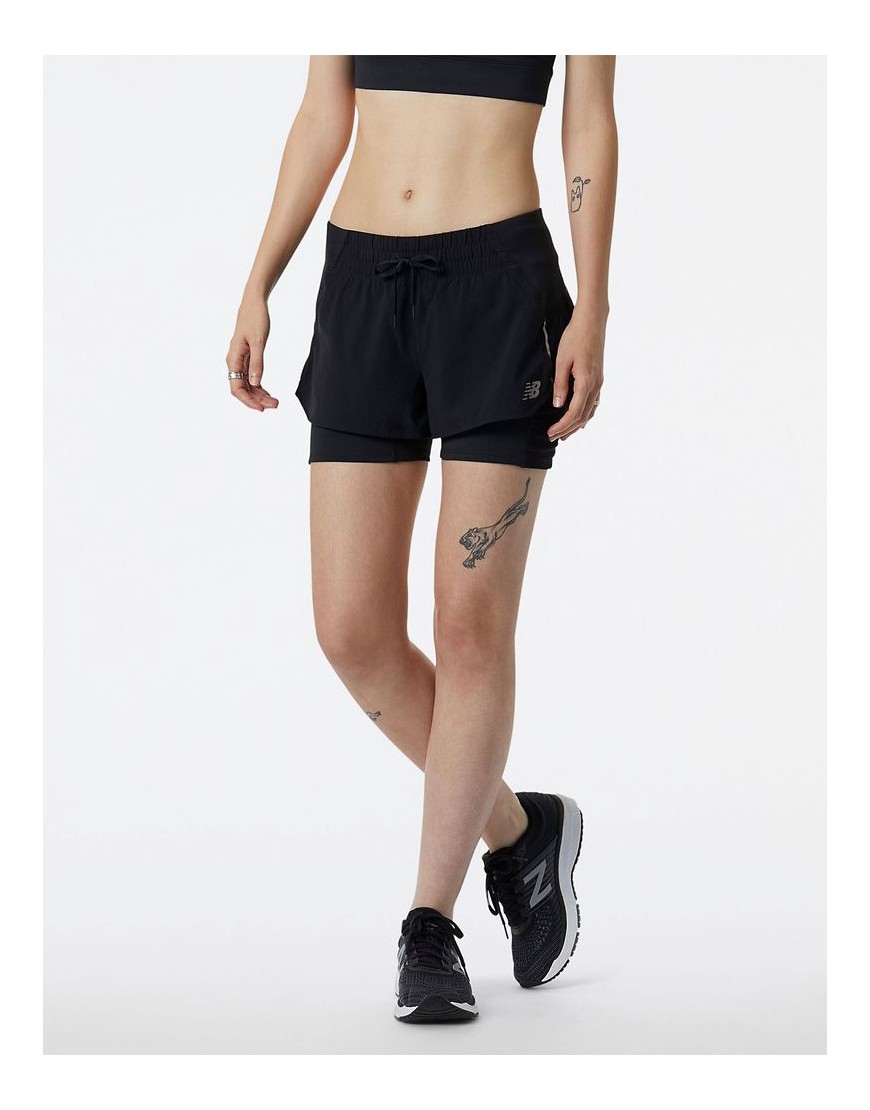 New Balance Impact run shorts in black