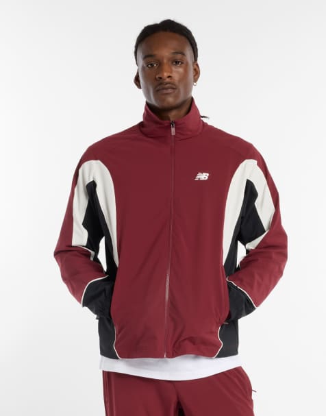 New Balance In game woven track jacket in monarch burgundy - view 1