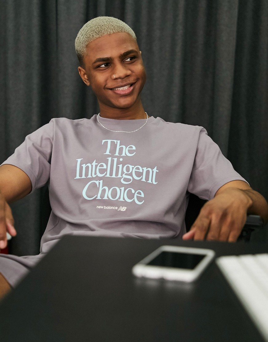 New Balance - Intelligent Choice - T-shirt grigio talpa