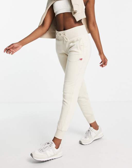 New Balance - Joggingbroek met klein logo in beige