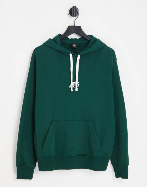 New Balance – Kapuzenpullover in Grün mit Logo und Logoprint auf dem Rücken, 2 von 4