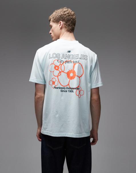 New Balance - LA City Run - Lyseblå T-shirt - view 1