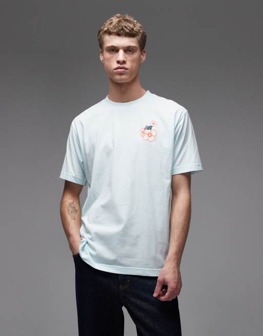 New Balance LA City Run t-shirt in light blue, 3 of 5
