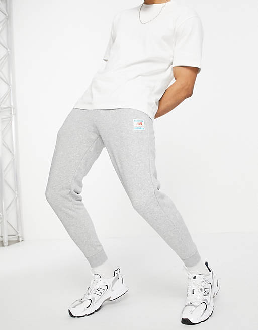  New Balance label logo jogger in grey 