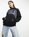 [New Balance] New Balance large logo hoodie in black L BLACK