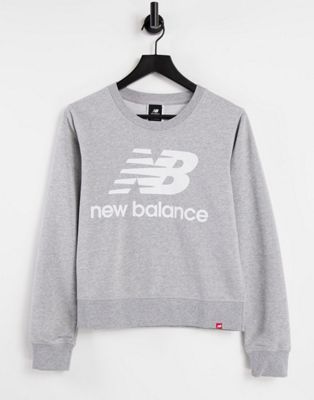 New Balance large logo sweatshirt in grey - ASOS Price Checker
