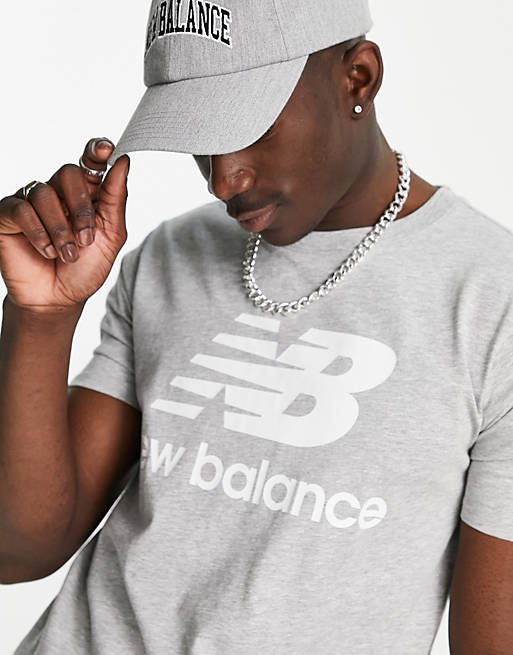 New Balance large logo t-shirt in grey