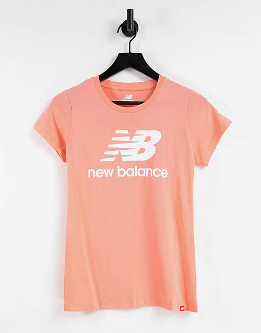 New Balance large logo t-shirt in pink