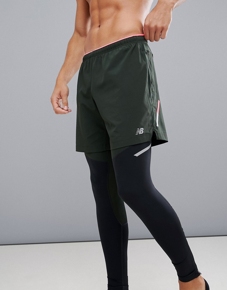 New Balance - Løb - Impact 7-inch shorts i khaki-Grøn