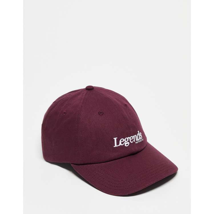 New Balance legends cap in off burgundy | ASOS