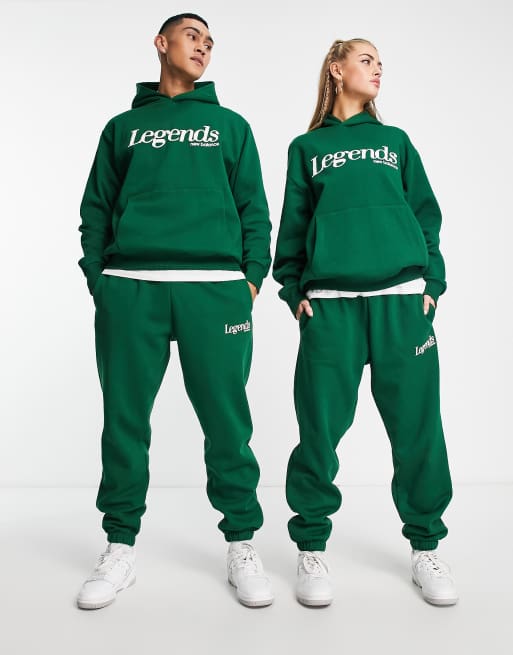 New Balance - Legends - Felpa con cappuccio verde
