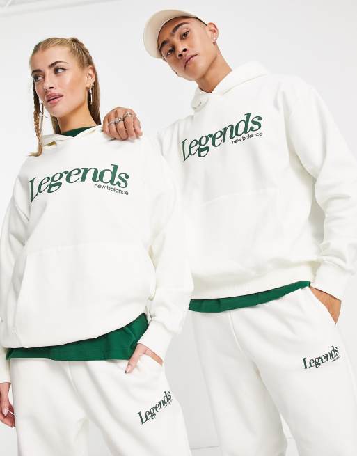 New Balance – Legends – Havrefärgad huvtröja