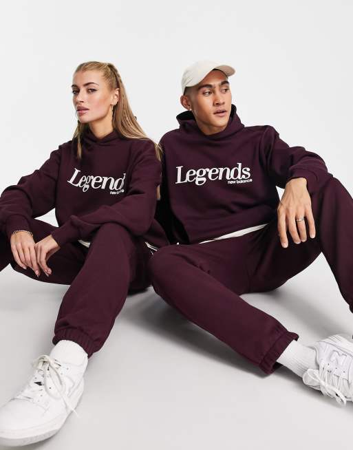 Burgundy new balance discount hoodie