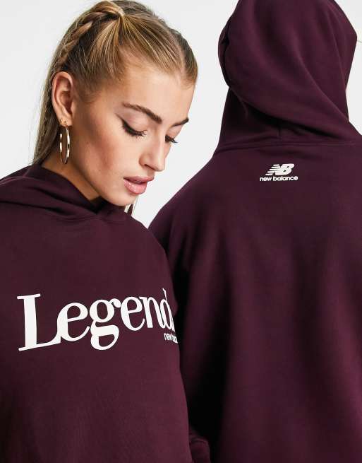 New balance outlet hoodie burgundy