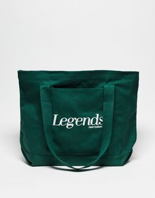 New Balance legends tote bag in nightwatch green