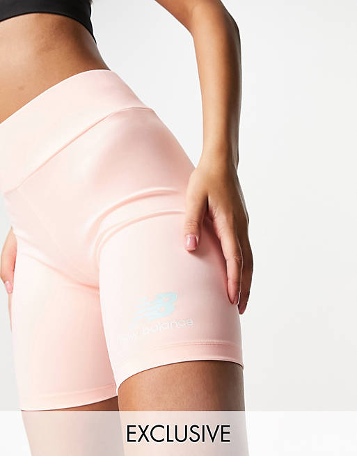 New Balance legging shorts in pink- exclusive to ASOS