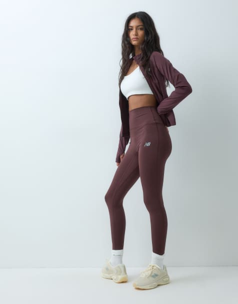New Balance leggings essenziali a vita alta 25 inch in rosso ciliegia - view 1