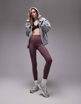 New Balance - Leggings in Pflaume mit hohem Bund-Lila