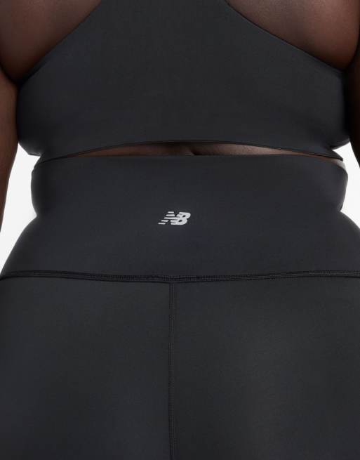 New Balance - Leggings neri a vita alta da 64 cm, 3 di 4
