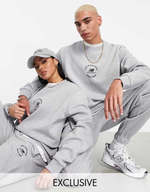 New Balance – Life in Balance – Grå sweatshirt i unisex-modell