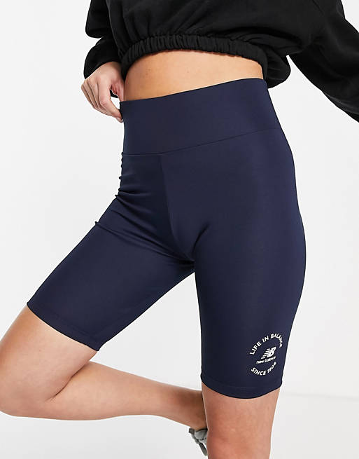 New Balance life in balance legging shorts in navy - exclusive to ASOS