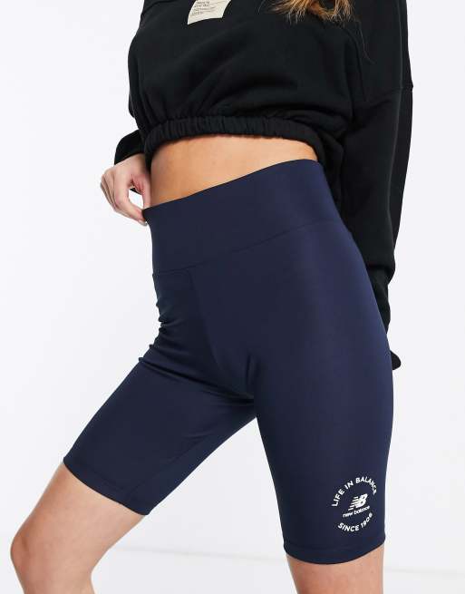 New Balance life in balance legging shorts in navy exclusive to - Main Image
