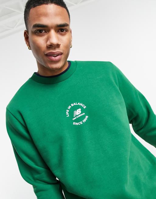 New balance sweatshirt green sale